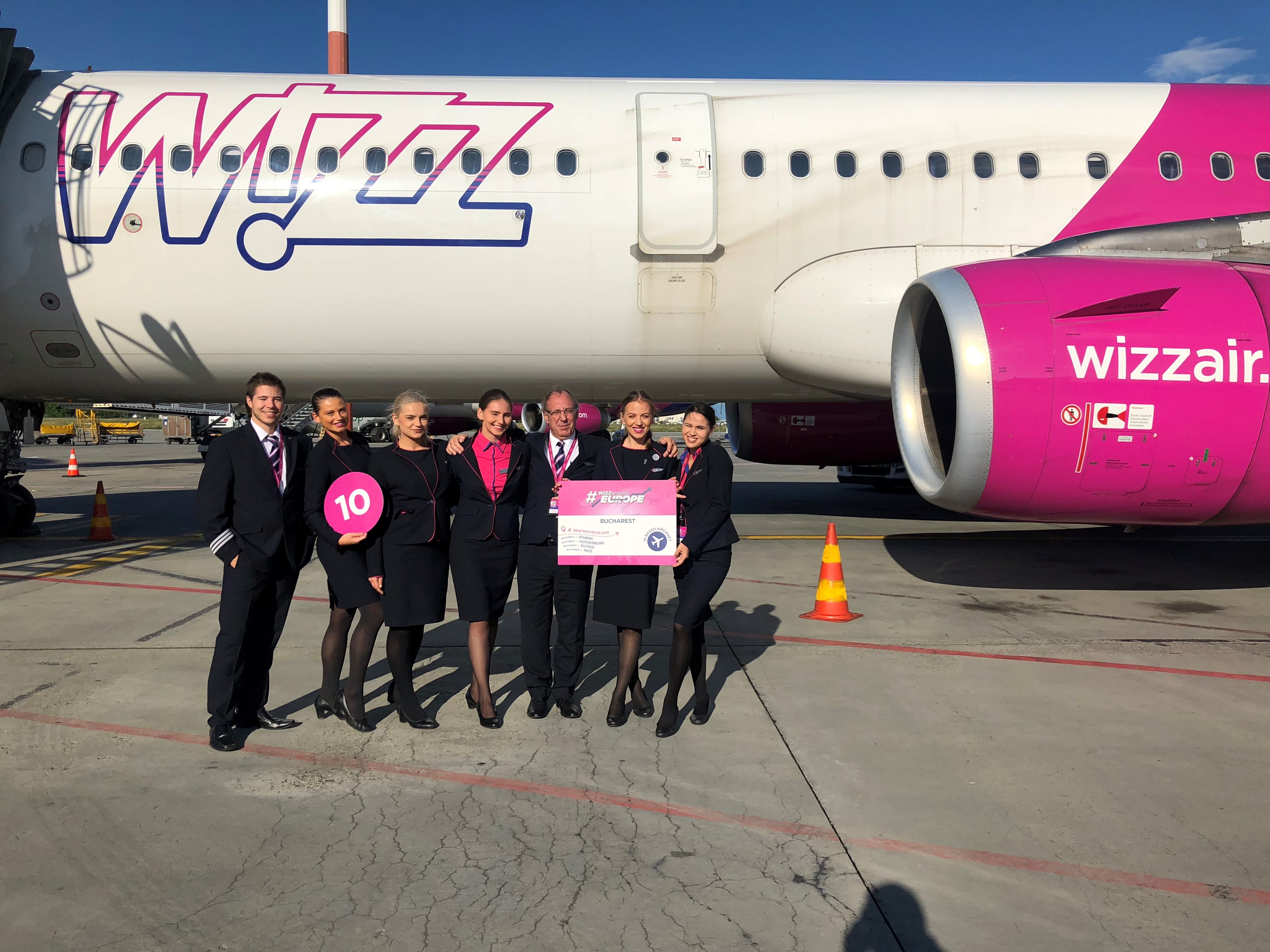 Sărbătoare la Wizz Air: A zecea aeronavă la București și 11 ani de la deschiderea bazei